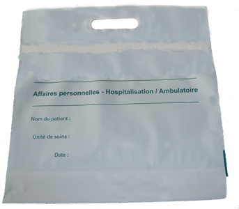 Sacs A205 vêtements du patient